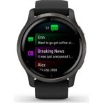 Montre Connectée Garmin Venu 2 Gray-Bracelet Noir – Image 4